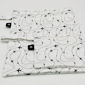 Plane Print Wet Dry Bags 2 pcs - Large and Small bag - Water Resistant